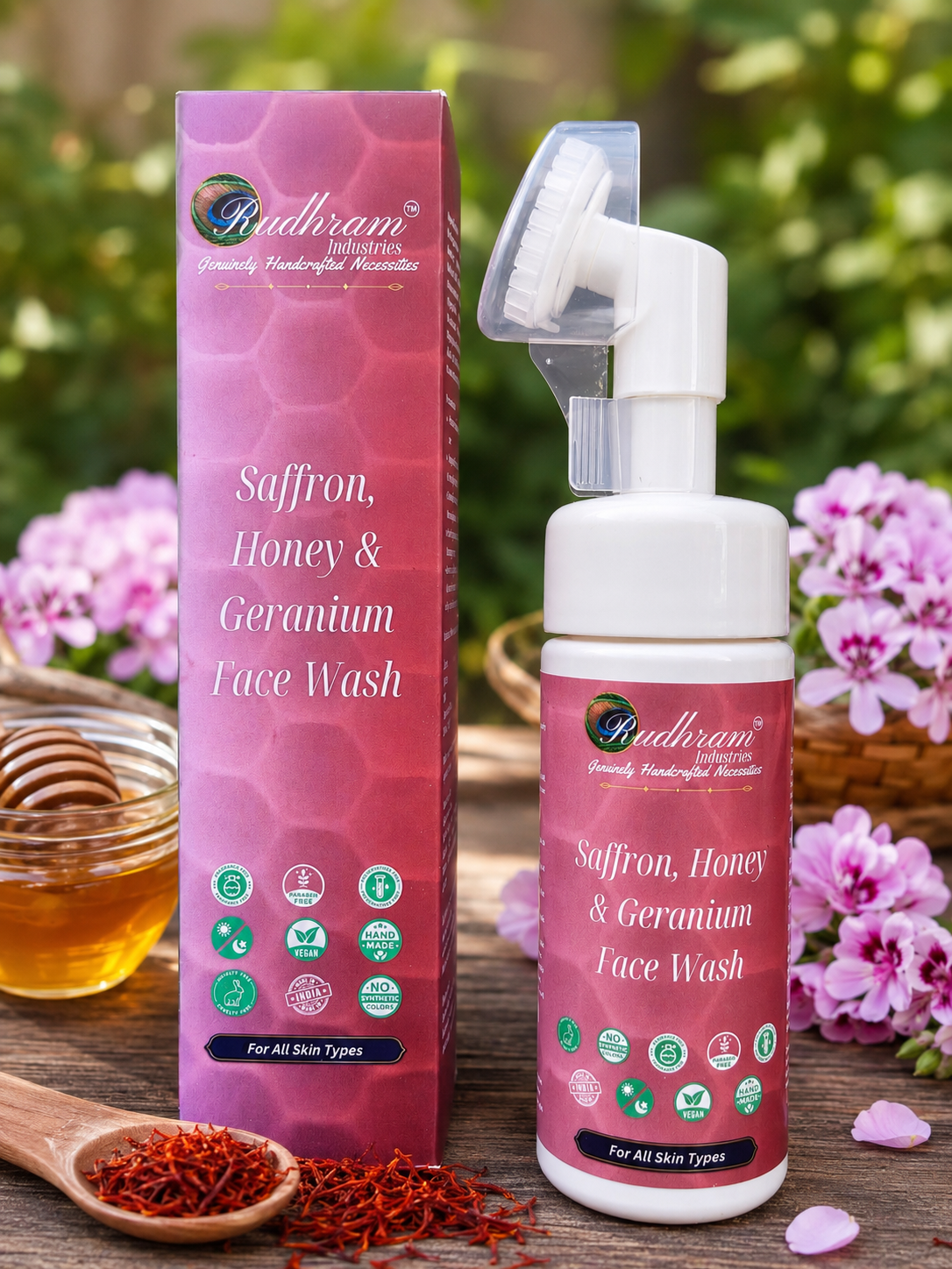 Saffron, Honey & Geranium Face Wash